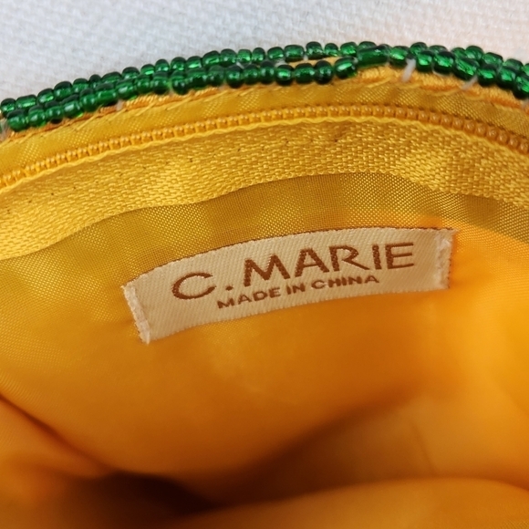 Vintage C Marie Style Glass Beaded Cross Body Christmas Purse - Picture 4 of 8